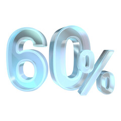 60 Percent Off Offer Discount with glass material