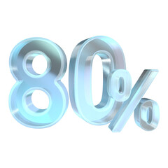80 Percent Off Offer Discount with glass material