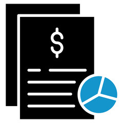 Financial Report Icon Element For Design