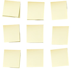 Blank sticky notes grid