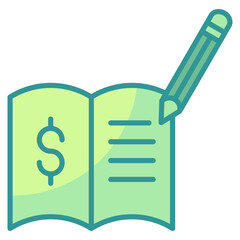 Ledger Book Icon Element For Design