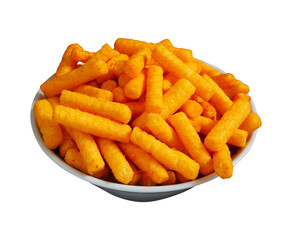 snack stick in a bowl isolated