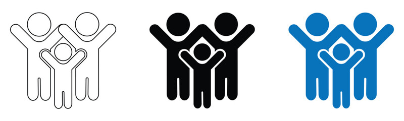 People icon set, Persons symbol infographics website design, isolated.