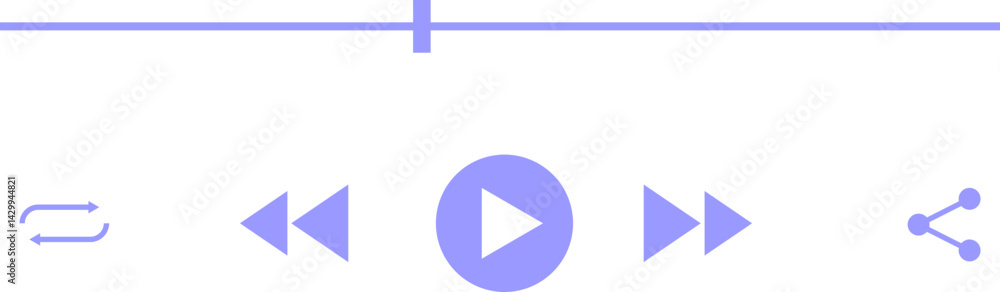 Poster music player interface element