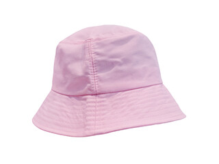 Sweet pink bucket hat PNG transparent.