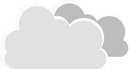 Minimal flat cloud vector illustration. Ideal for weather icons, sky backgrounds, app interfaces, kids visuals, and dreamy or peaceful-themed graphic designs.