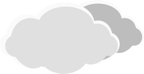 Minimal flat cloud vector illustration. Ideal for weather icons, sky backgrounds, app interfaces, kids visuals, and dreamy or peaceful-themed graphic designs.