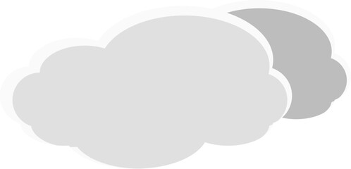 Fototapeta premium Minimal flat cloud vector illustration. Ideal for weather icons, sky backgrounds, app interfaces, kids visuals, and dreamy or peaceful-themed graphic designs.