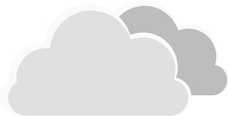 Minimal flat cloud vector illustration. Ideal for weather icons, sky backgrounds, app interfaces, kids visuals, and dreamy or peaceful-themed graphic designs.