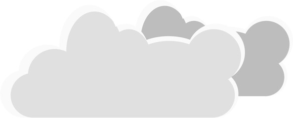 Minimal flat cloud vector illustration. Ideal for weather icons, sky backgrounds, app interfaces, kids visuals, and dreamy or peaceful-themed graphic designs.