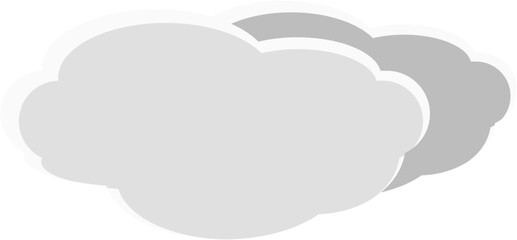 Minimal flat cloud vector illustration. Ideal for weather icons, sky backgrounds, app interfaces, kids visuals, and dreamy or peaceful-themed graphic designs.