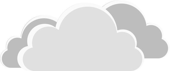 Minimal flat cloud vector illustration. Ideal for weather icons, sky backgrounds, app interfaces, kids visuals, and dreamy or peaceful-themed graphic designs.