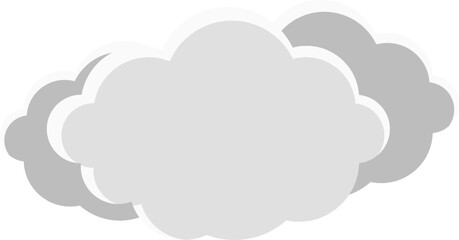Minimal flat cloud vector illustration. Ideal for weather icons, sky backgrounds, app interfaces, kids visuals, and dreamy or peaceful-themed graphic designs.