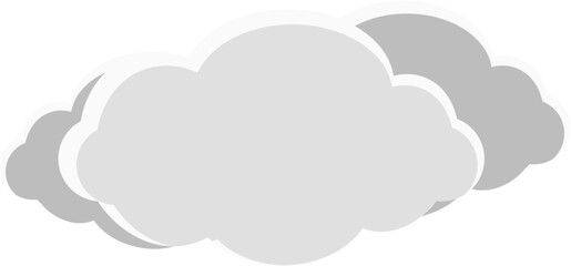 Minimal flat cloud vector illustration. Ideal for weather icons, sky backgrounds, app interfaces, kids visuals, and dreamy or peaceful-themed graphic designs.