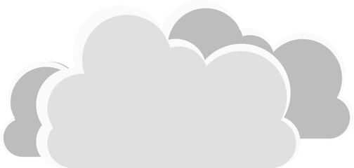 Minimal flat cloud vector illustration. Ideal for weather icons, sky backgrounds, app interfaces, kids visuals, and dreamy or peaceful-themed graphic designs.
