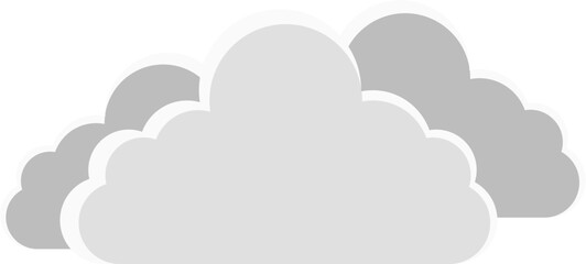 Minimal flat cloud vector illustration. Ideal for weather icons, sky backgrounds, app interfaces, kids visuals, and dreamy or peaceful-themed graphic designs.