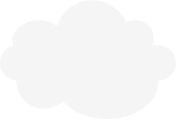 Minimal flat cloud vector illustration. Ideal for weather icons, sky backgrounds, app interfaces, kids visuals, and dreamy or peaceful-themed graphic designs.