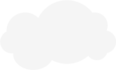 Minimal flat cloud vector illustration. Ideal for weather icons, sky backgrounds, app interfaces, kids visuals, and dreamy or peaceful-themed graphic designs.