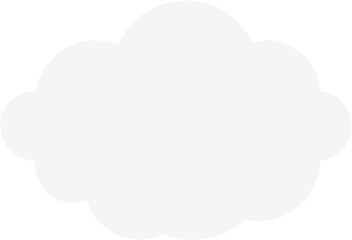 Minimal flat cloud vector illustration. Ideal for weather icons, sky backgrounds, app interfaces, kids visuals, and dreamy or peaceful-themed graphic designs.