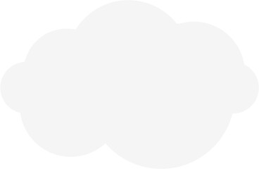 Minimal flat cloud vector illustration. Ideal for weather icons, sky backgrounds, app interfaces, kids visuals, and dreamy or peaceful-themed graphic designs.