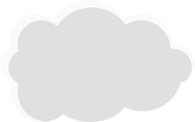Minimal flat cloud vector illustration. Ideal for weather icons, sky backgrounds, app interfaces, kids visuals, and dreamy or peaceful-themed graphic designs.