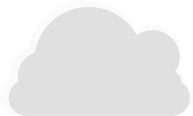 Minimal flat cloud vector illustration. Ideal for weather icons, sky backgrounds, app interfaces, kids visuals, and dreamy or peaceful-themed graphic designs.