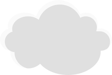 Minimal flat cloud vector illustration. Ideal for weather icons, sky backgrounds, app interfaces, kids visuals, and dreamy or peaceful-themed graphic designs.