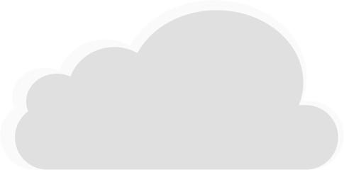 Minimal flat cloud vector illustration. Ideal for weather icons, sky backgrounds, app interfaces, kids visuals, and dreamy or peaceful-themed graphic designs.