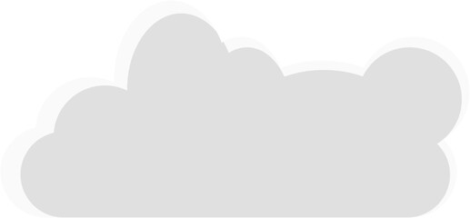 Minimal flat cloud vector illustration. Ideal for weather icons, sky backgrounds, app interfaces, kids visuals, and dreamy or peaceful-themed graphic designs.