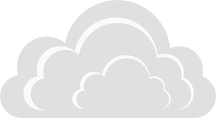 Minimal flat cloud vector illustration. Ideal for weather icons, sky backgrounds, app interfaces, kids visuals, and dreamy or peaceful-themed graphic designs.