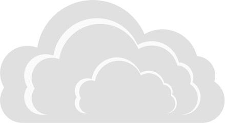 Minimal flat cloud vector illustration. Ideal for weather icons, sky backgrounds, app interfaces, kids visuals, and dreamy or peaceful-themed graphic designs.