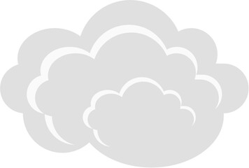 Minimal flat cloud vector illustration. Ideal for weather icons, sky backgrounds, app interfaces, kids visuals, and dreamy or peaceful-themed graphic designs.