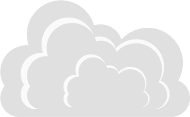 Minimal flat cloud vector illustration. Ideal for weather icons, sky backgrounds, app interfaces, kids visuals, and dreamy or peaceful-themed graphic designs.
