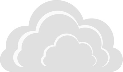 Minimal flat cloud vector illustration. Ideal for weather icons, sky backgrounds, app interfaces, kids visuals, and dreamy or peaceful-themed graphic designs.