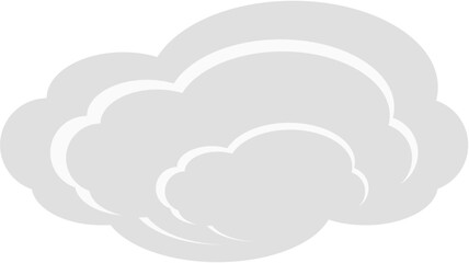 Minimal flat cloud vector illustration. Ideal for weather icons, sky backgrounds, app interfaces, kids visuals, and dreamy or peaceful-themed graphic designs.