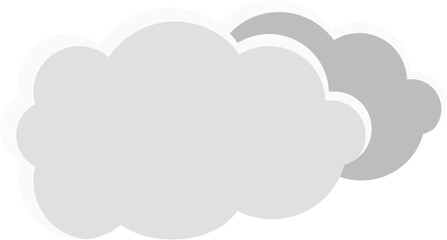 Minimal flat cloud vector illustration. Ideal for weather icons, sky backgrounds, app interfaces, kids visuals, and dreamy or peaceful-themed graphic designs.