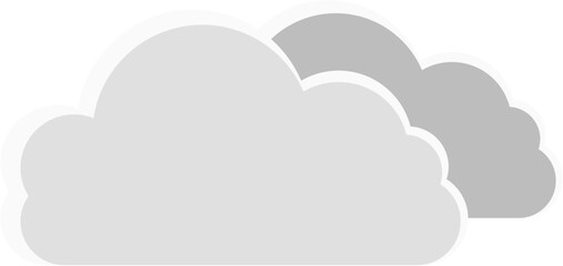 Minimal flat cloud vector illustration. Ideal for weather icons, sky backgrounds, app interfaces, kids visuals, and dreamy or peaceful-themed graphic designs.