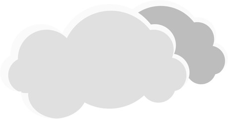 Minimal flat cloud vector illustration. Ideal for weather icons, sky backgrounds, app interfaces, kids visuals, and dreamy or peaceful-themed graphic designs.