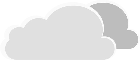 Minimal flat cloud vector illustration. Ideal for weather icons, sky backgrounds, app interfaces, kids visuals, and dreamy or peaceful-themed graphic designs.