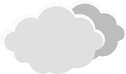 Minimal flat cloud vector illustration. Ideal for weather icons, sky backgrounds, app interfaces, kids visuals, and dreamy or peaceful-themed graphic designs.