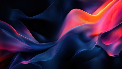 Abstract flowing forms in vibrant colors.  Fluid, dynamic, and mesmerizing patterns of glowing, shifting colors against a dark background