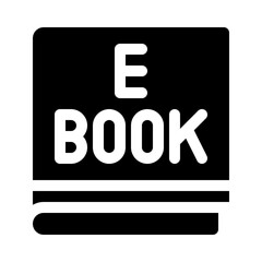 E book glyph icon