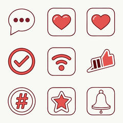 Social Media Flat Icons
