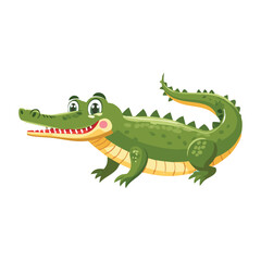 Fototapeta premium Smiling Cartoon Crocodile