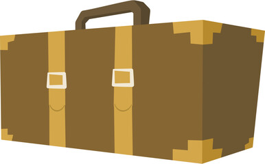 suitcase for carrying goods on long trips. cartoon style