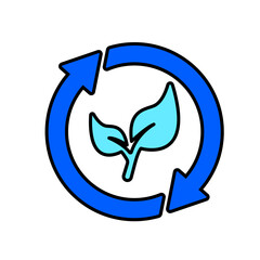 Icon a sustainable, isolated against a clean background.