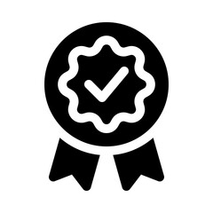 Checkmark Badge glyph icon