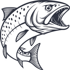 Fish Illustration With Angry Face