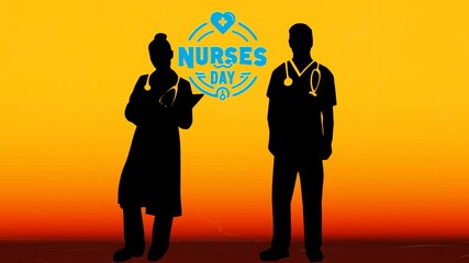 3D animated tribute for International Nurses Day showing medical heroes, hospitals, heart symbols, and gratitude theme. Perfect for explainer videos and awareness campaigns.