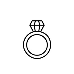 Diamond ring icons vector icon design. modern flat and line design